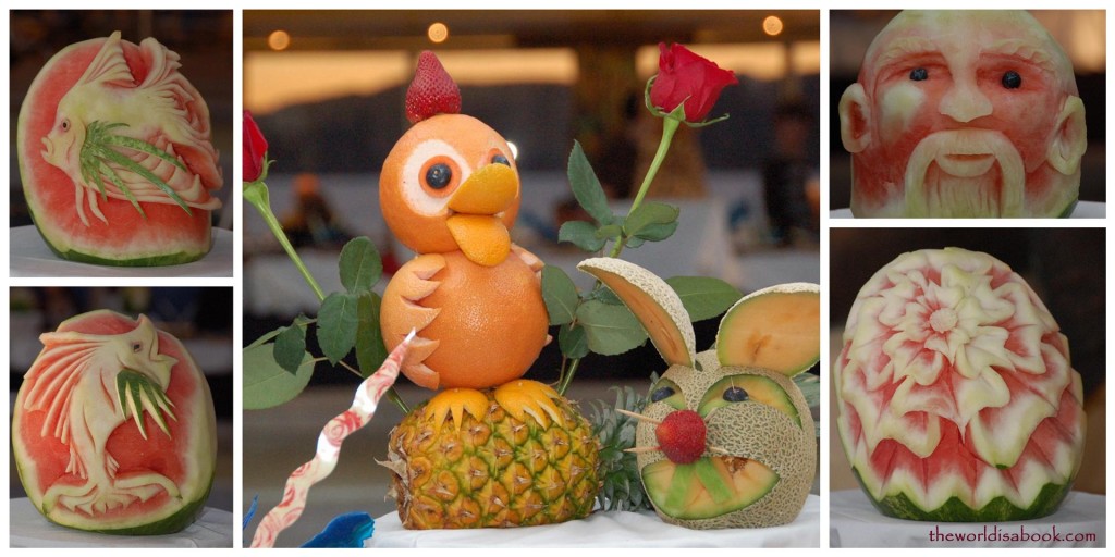 cruise ship fruit art