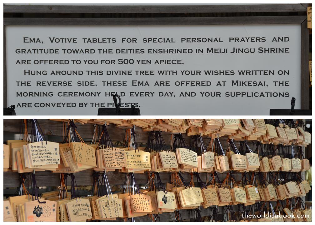 Ema votives at Meiji shrine