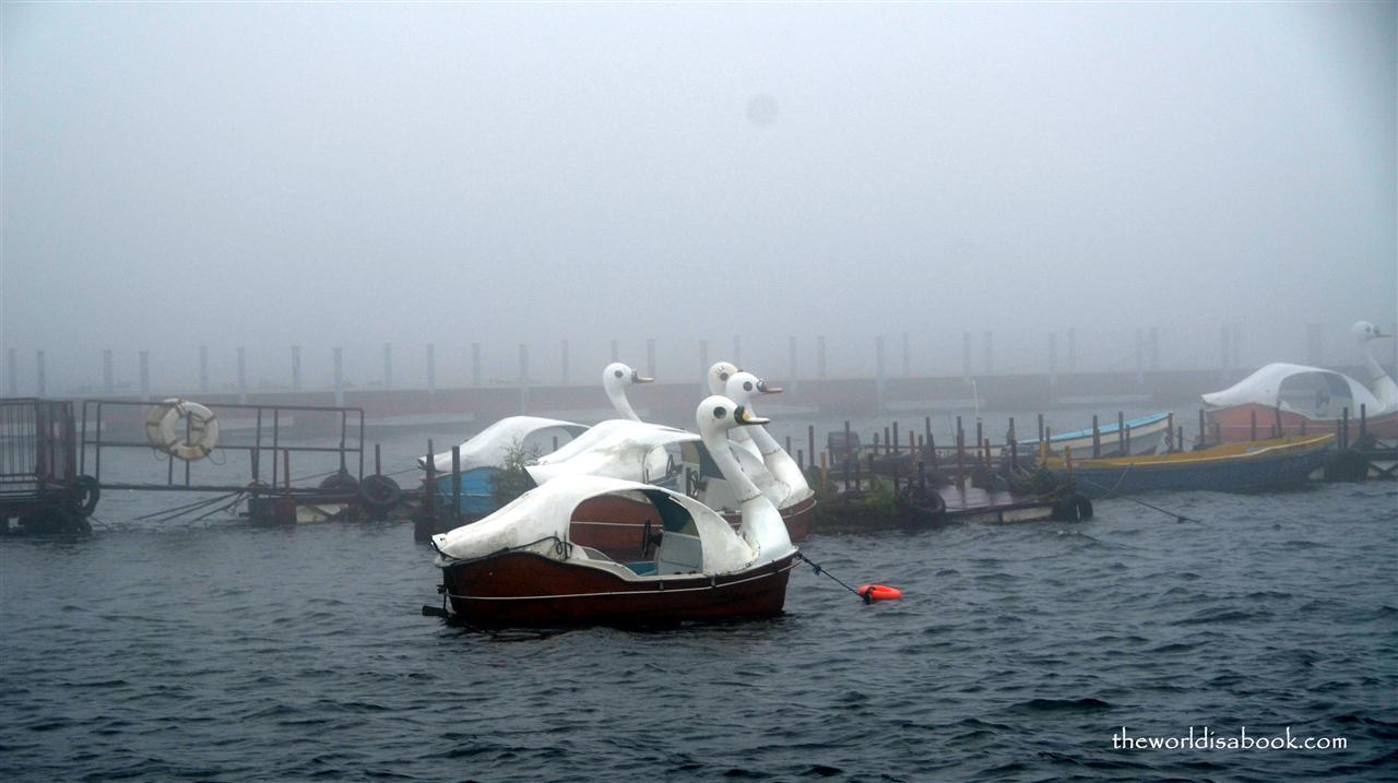 Hakone swan boat on Lake Ashi