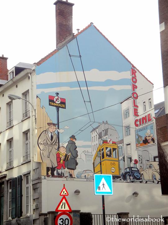 Brussels cartoon mural