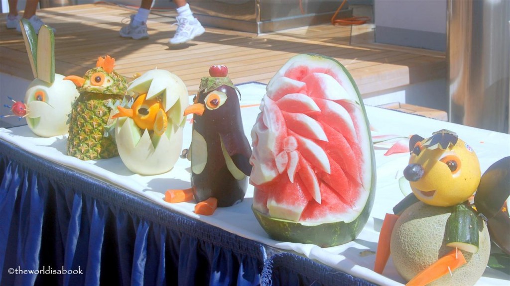 Fruit art on cruise ships
