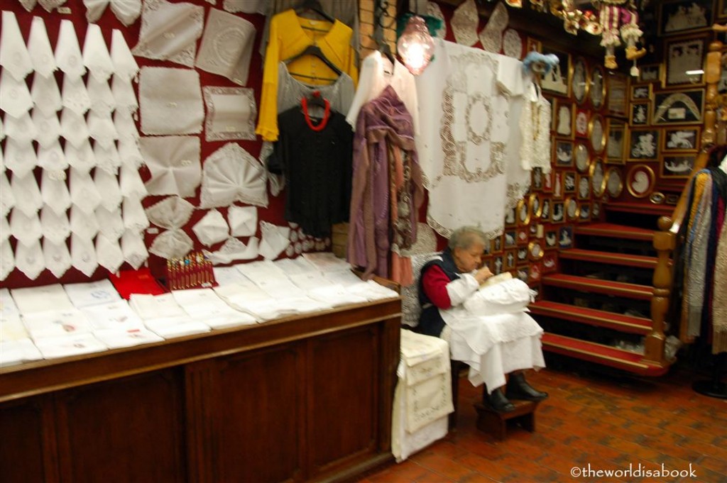 Burano lace lady