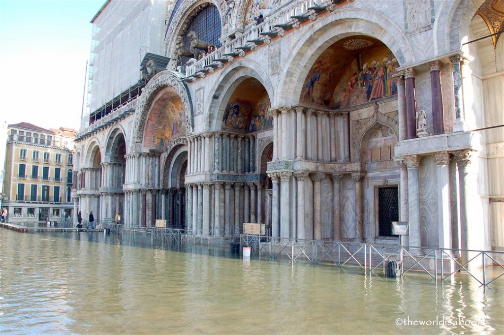 Venice St. Mark's basilica during acqua alta