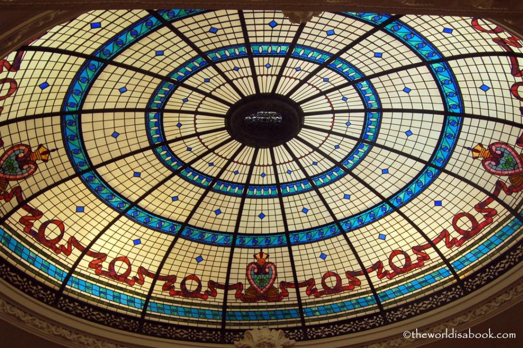 Boldt castle stained glass ceiling dome