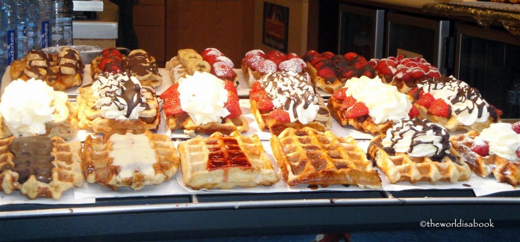 belgian waffles with toppings image