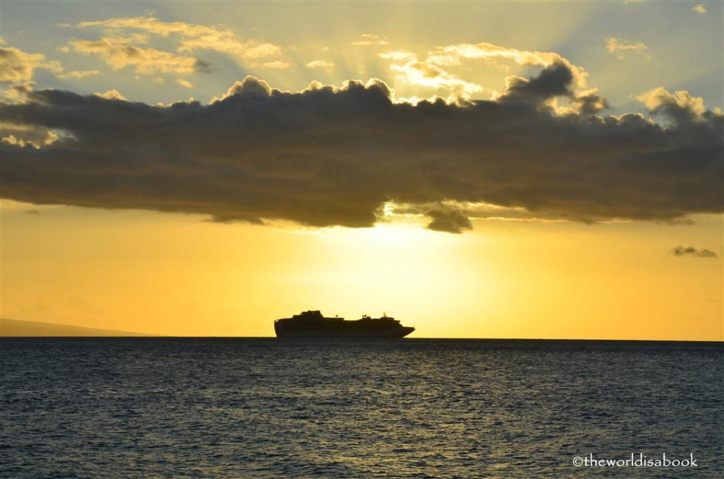 Maui sunset at kaanapali beach