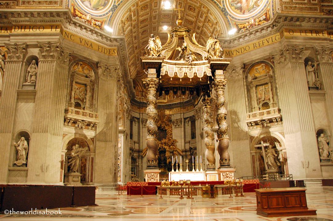 St Peter's basilica baldachin image