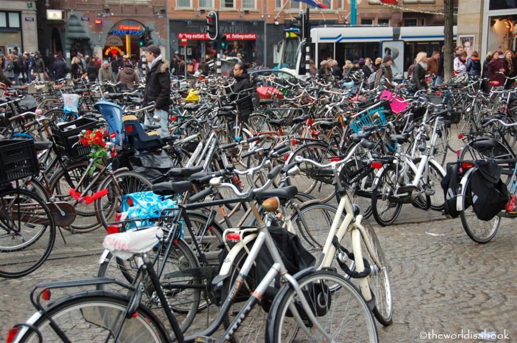 Amsterdam bikes at DAM Square