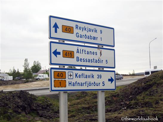 iceland road sign