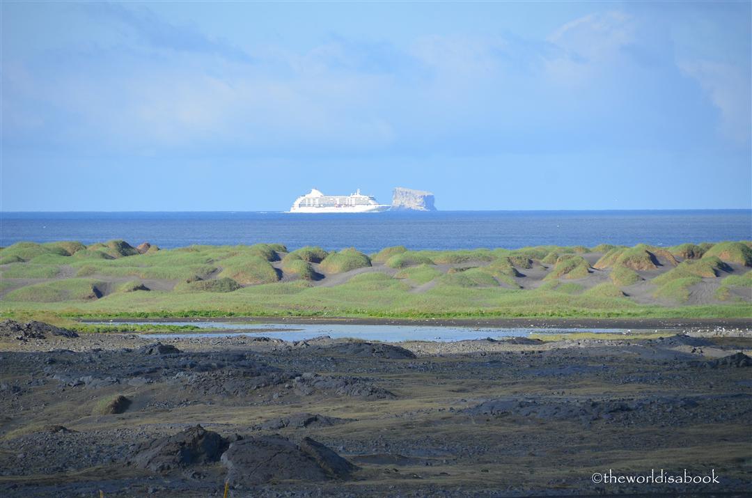 Iceland eldey island and cruise ship