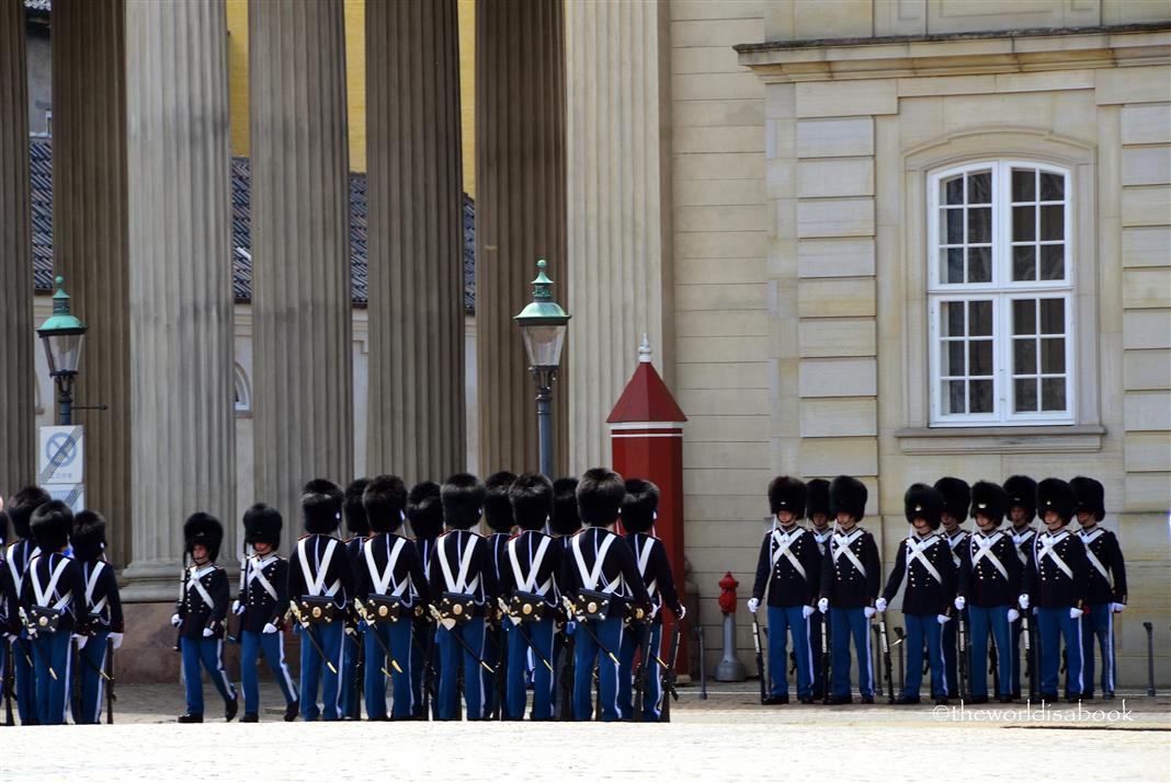 Danish Royal life Guards at amalienborg Palace