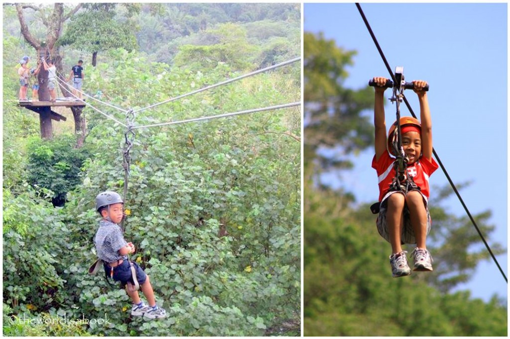 Boy Zip lining