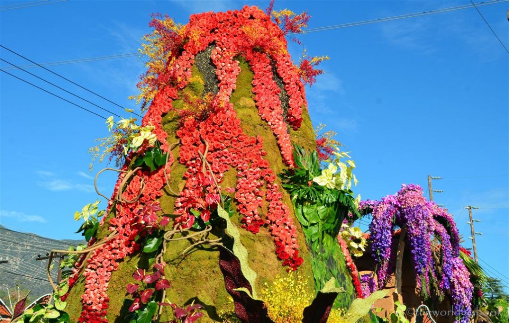 Rose Parade Float 2013 Dole volcano