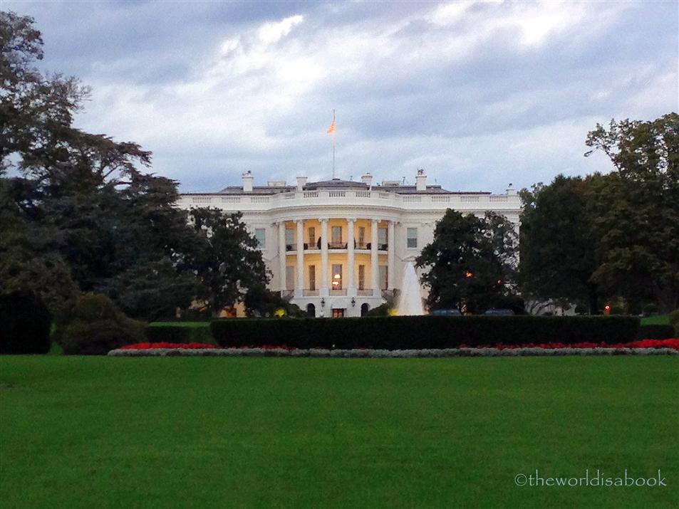 Washington DC White house dusk