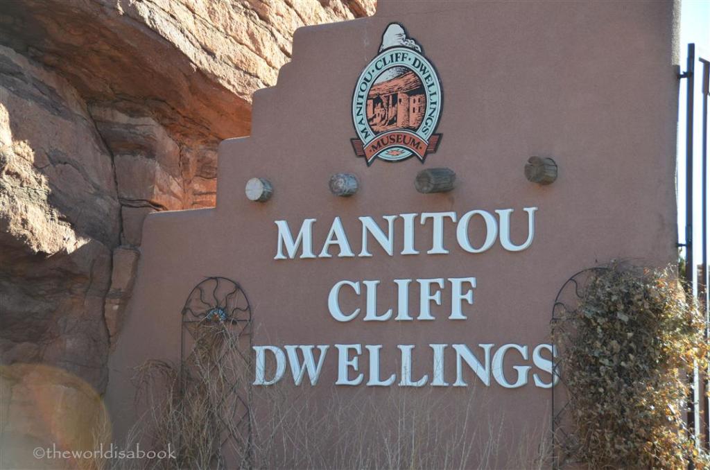 manitou cliff dwellings sign