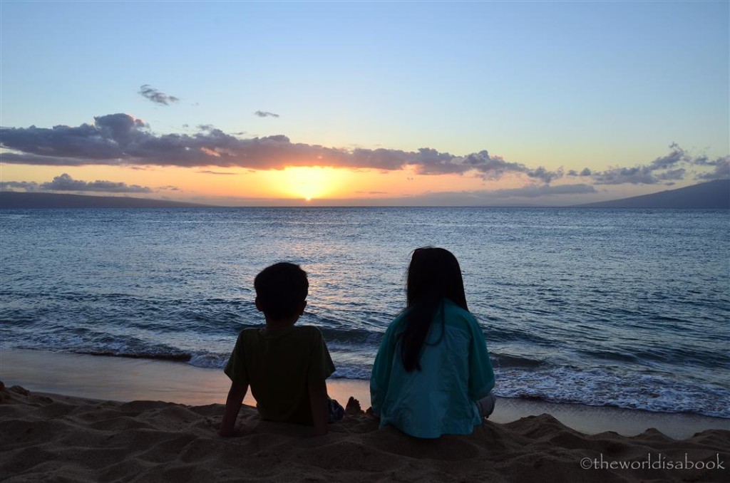 Maui sunset at Kaanapali Beach