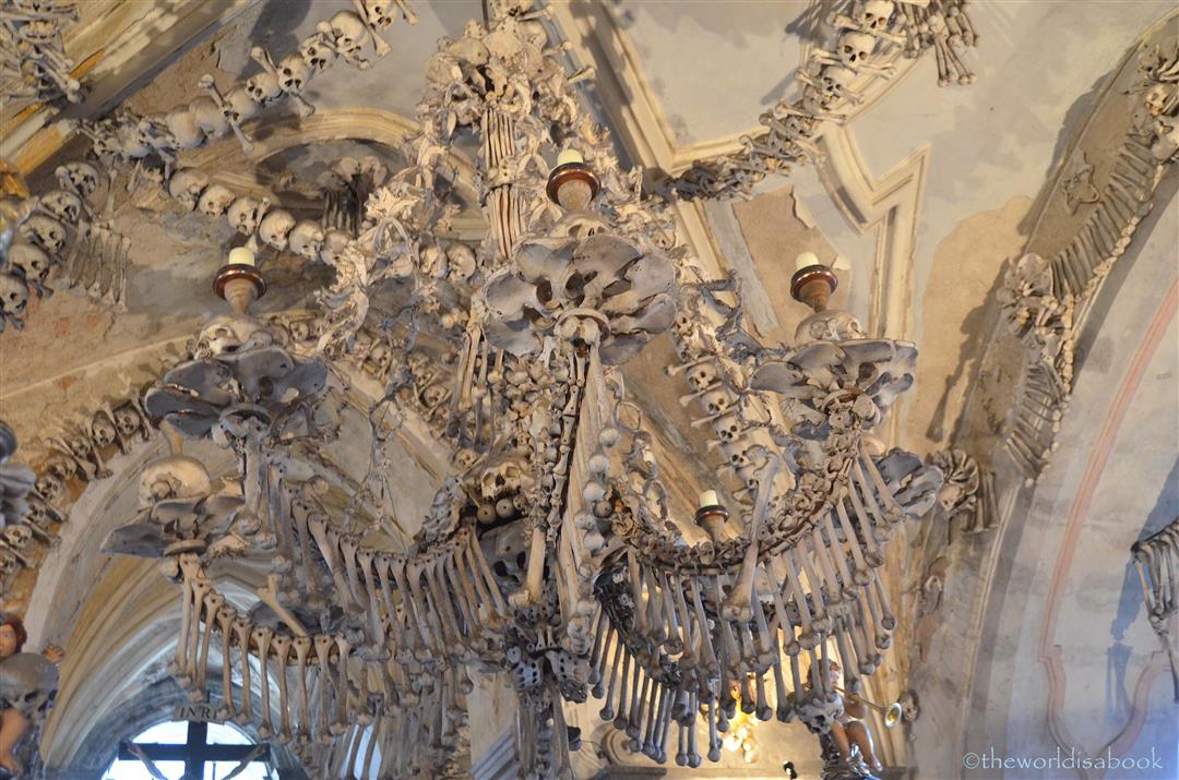 Bone church chandelier sedlec