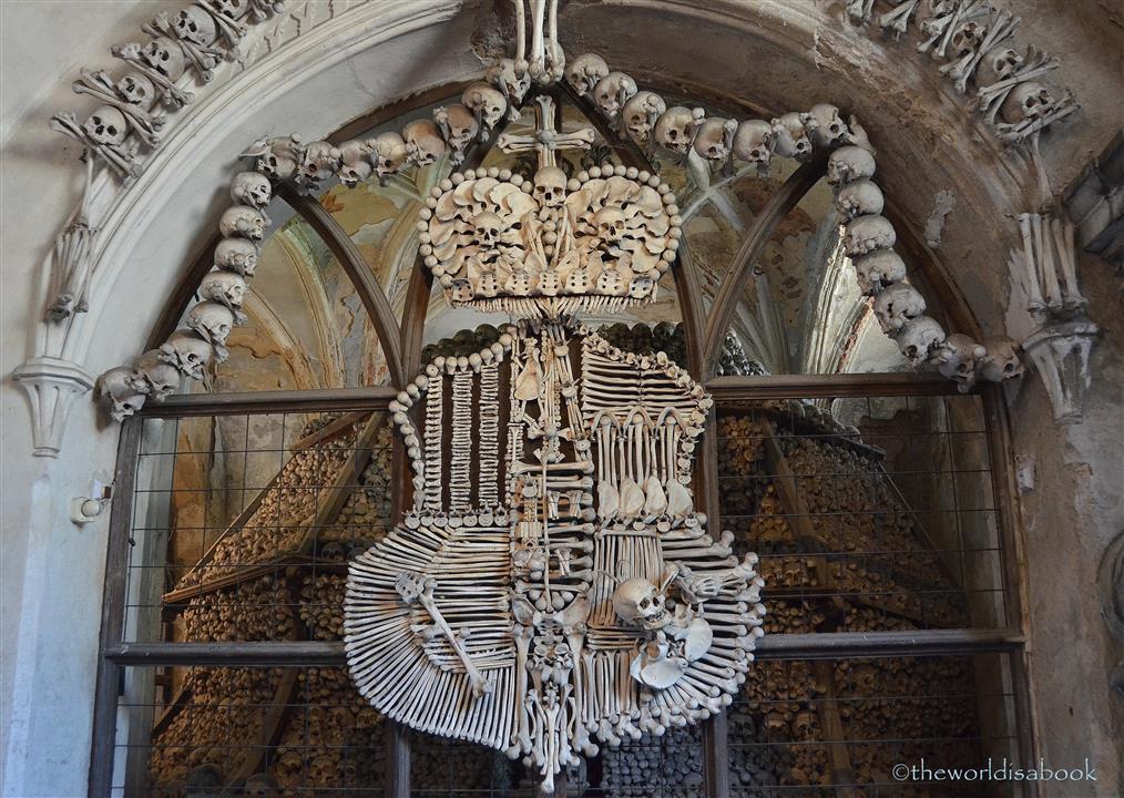 Schwarzenberg family crest bone church