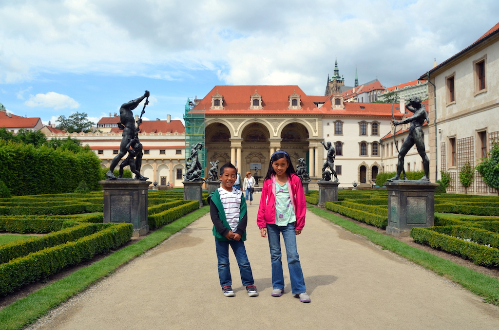 Wallenstein palace garden with kids