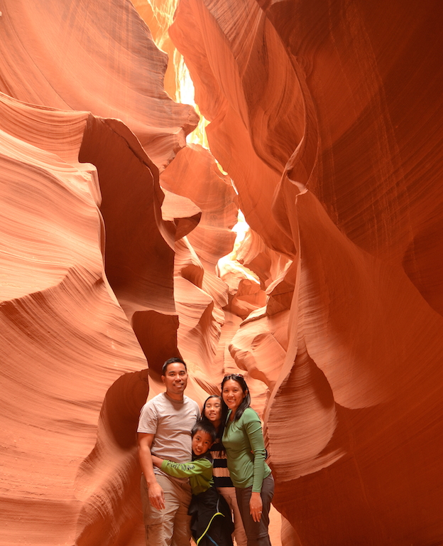 Lower Antelope Canyon with kids