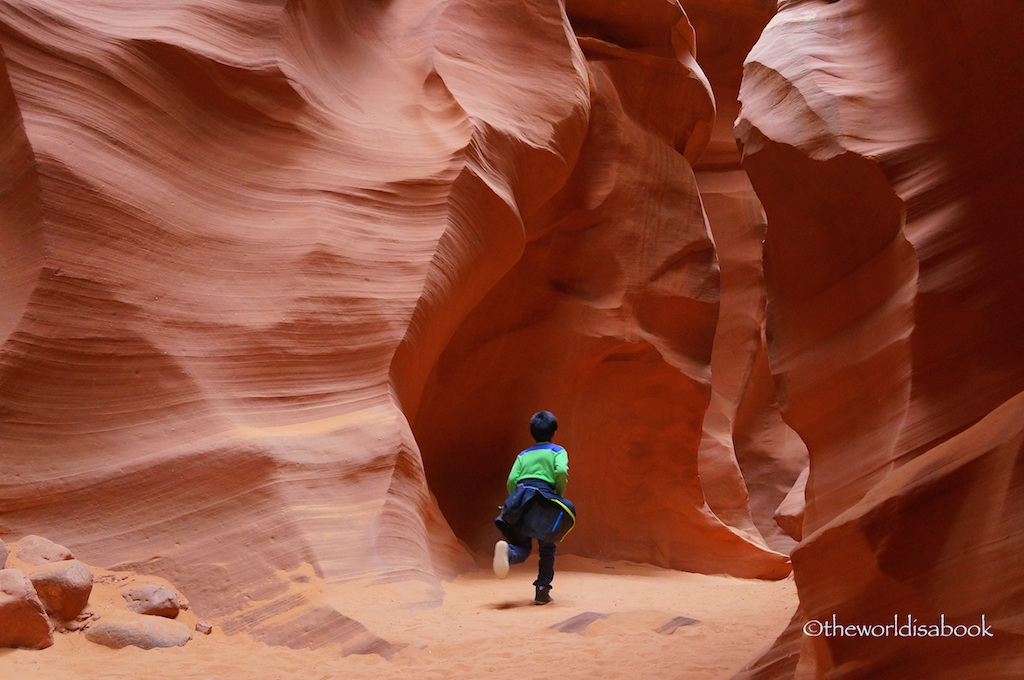 Lower Antelope Canyon with kids