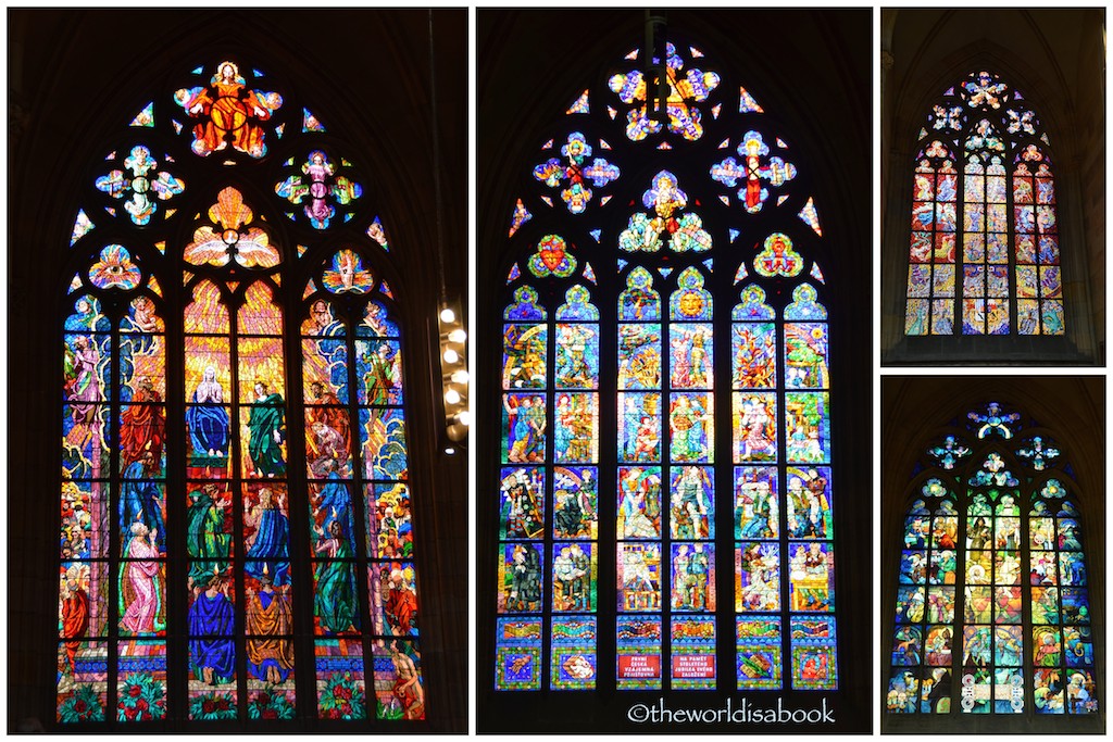 St Vitus Cathedral stained glass windows
