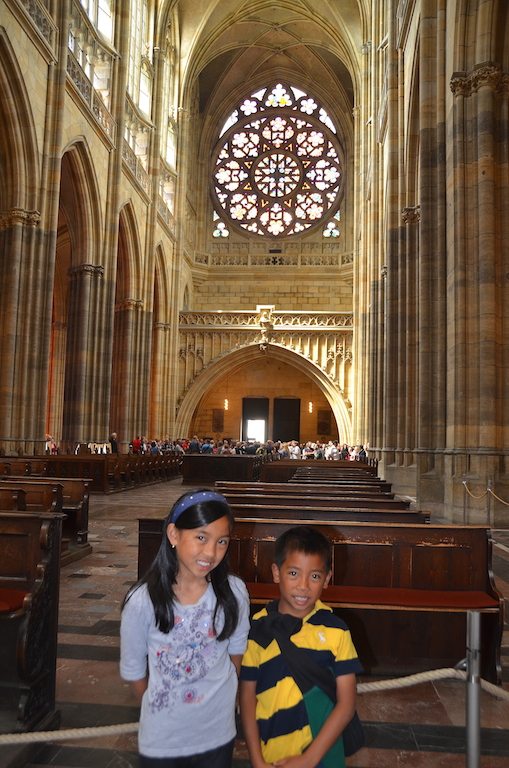 St Vitus cathedral with kids