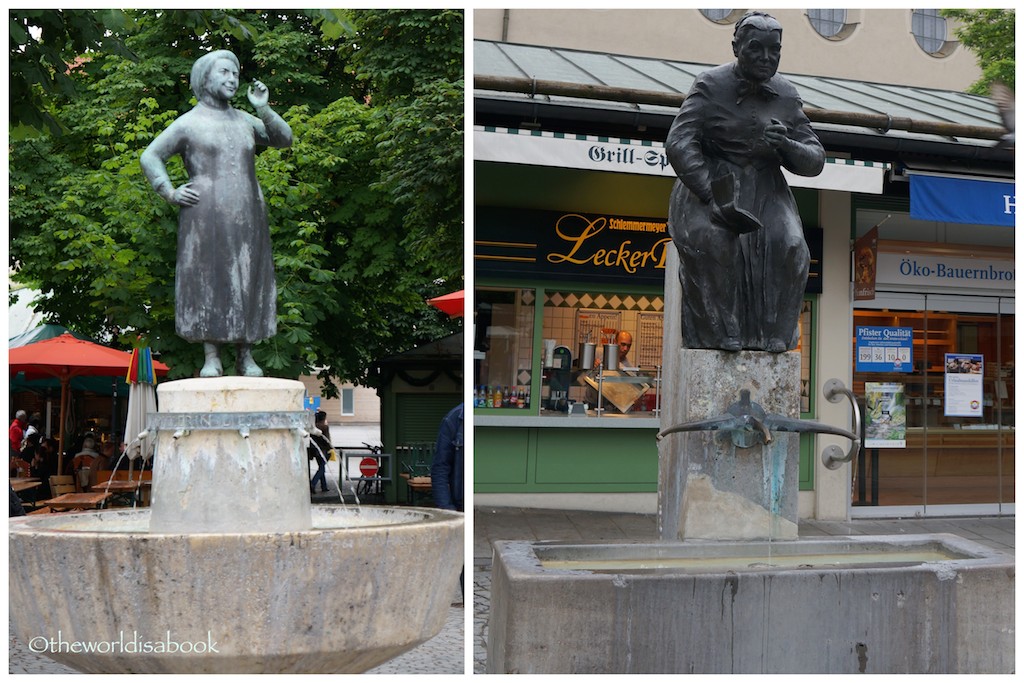 Viktualienmarkt fountain memorials