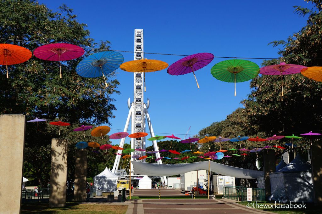 Wheel of Brisbane umbrellas