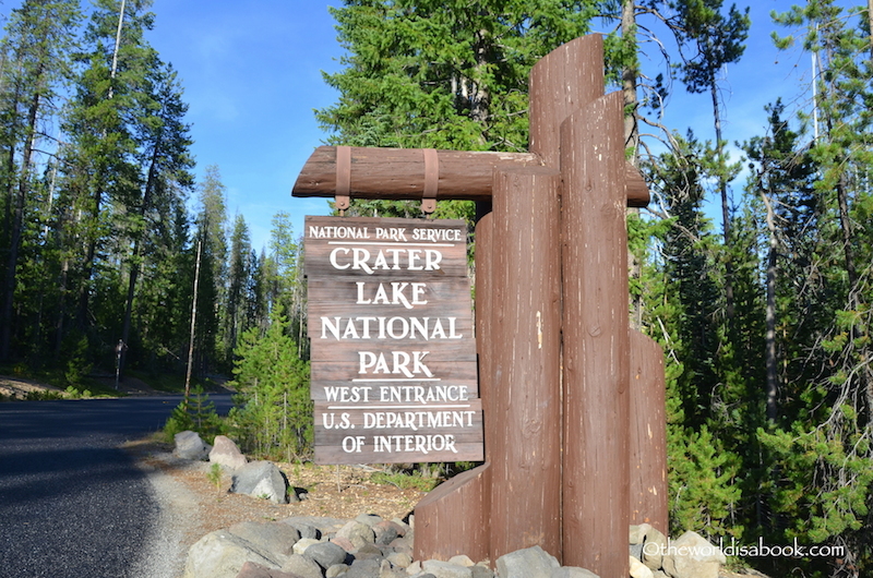 Crater Lake sign