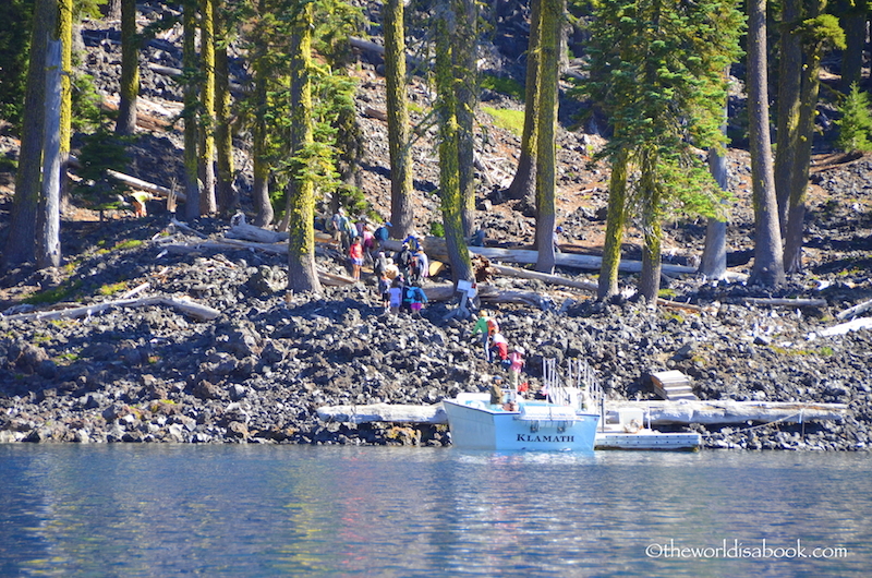 Wizard Island hikers