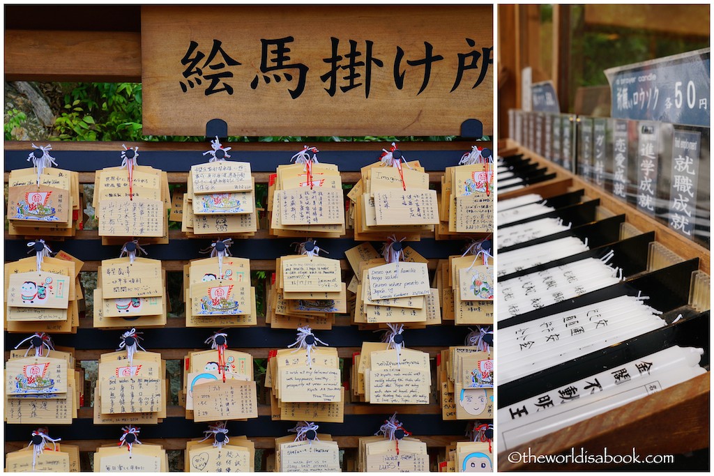Kyoto ema tablets prayer candle