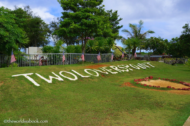 Two lovers point guam sign