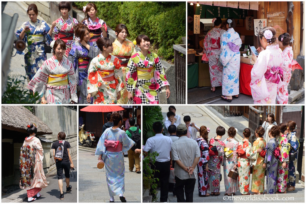 Higashiyama girls in kimono Kyoto