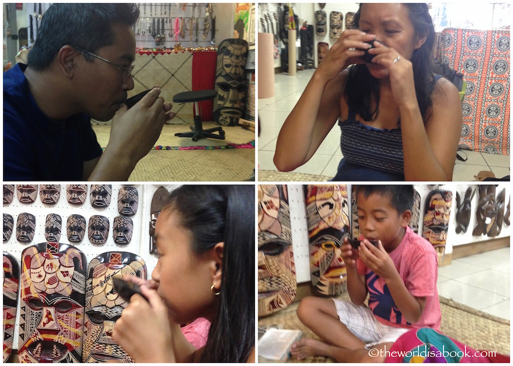 FIJI with Kids Drinking kava