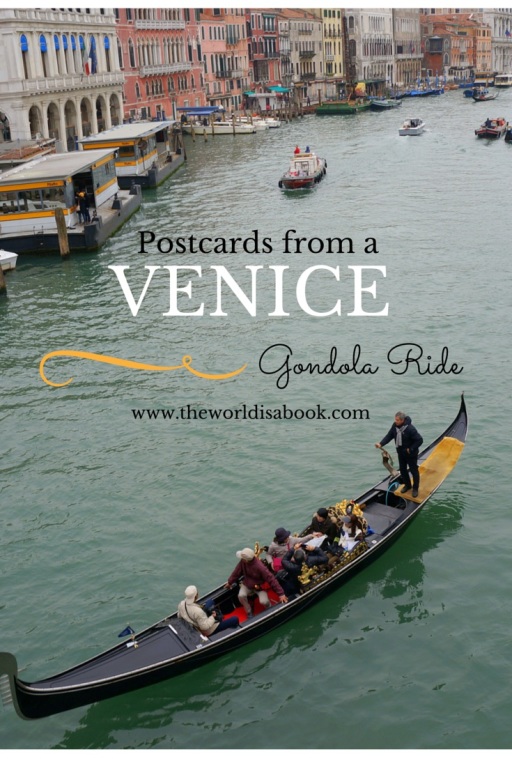 Venice gondola ride with kids