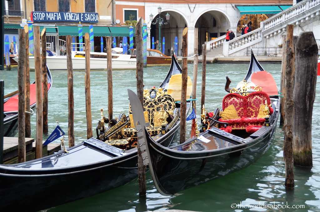 Venice ornate gondolas