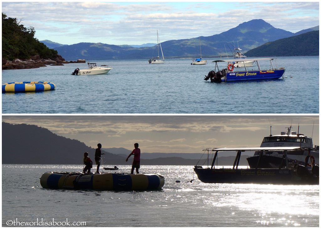 Fitzroy Island water trampoline