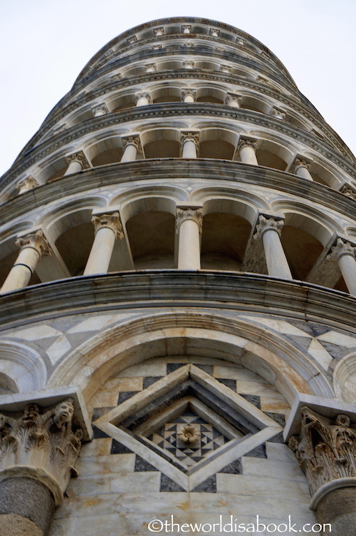 Leaning Tower of Pisa looking up