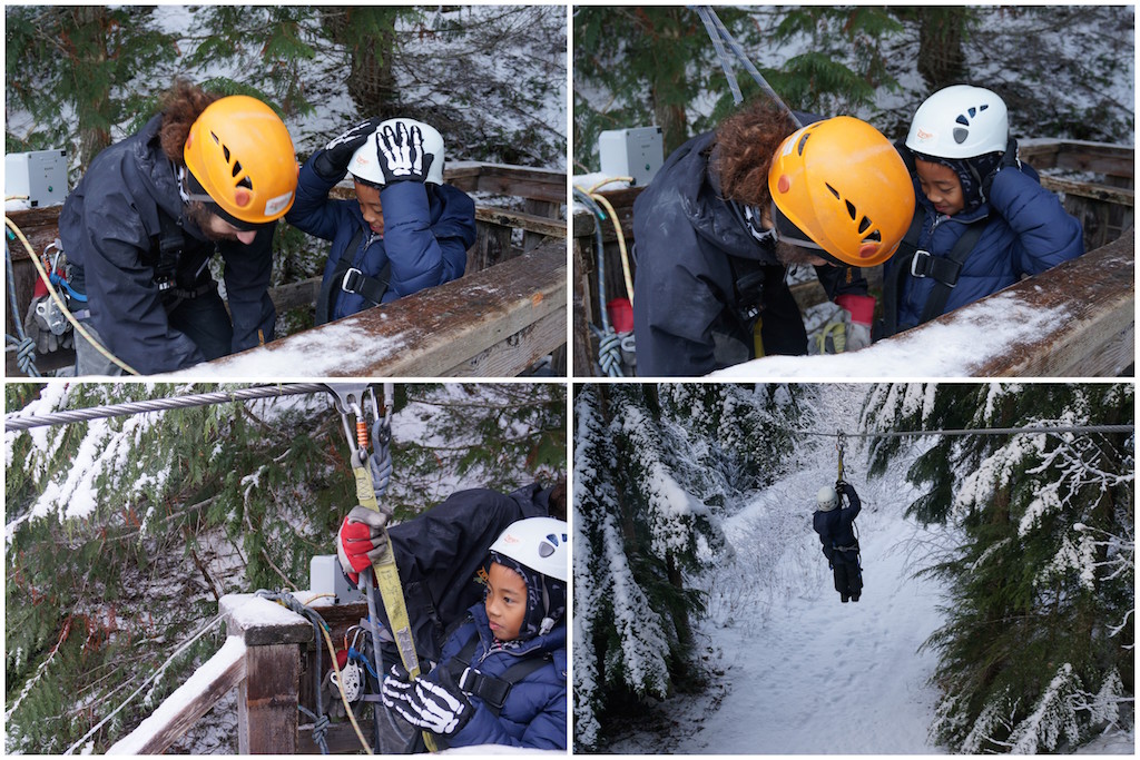 Whistler Ziptrek ziplining with kids