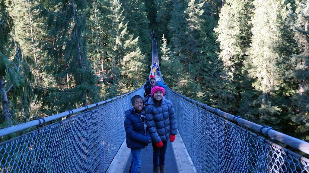 CApilano Suspension Bridge with kids