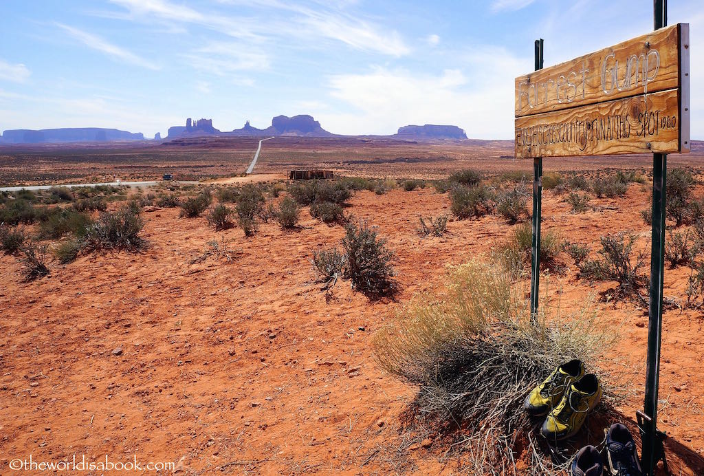 Monument Valley Forrest Gump sign