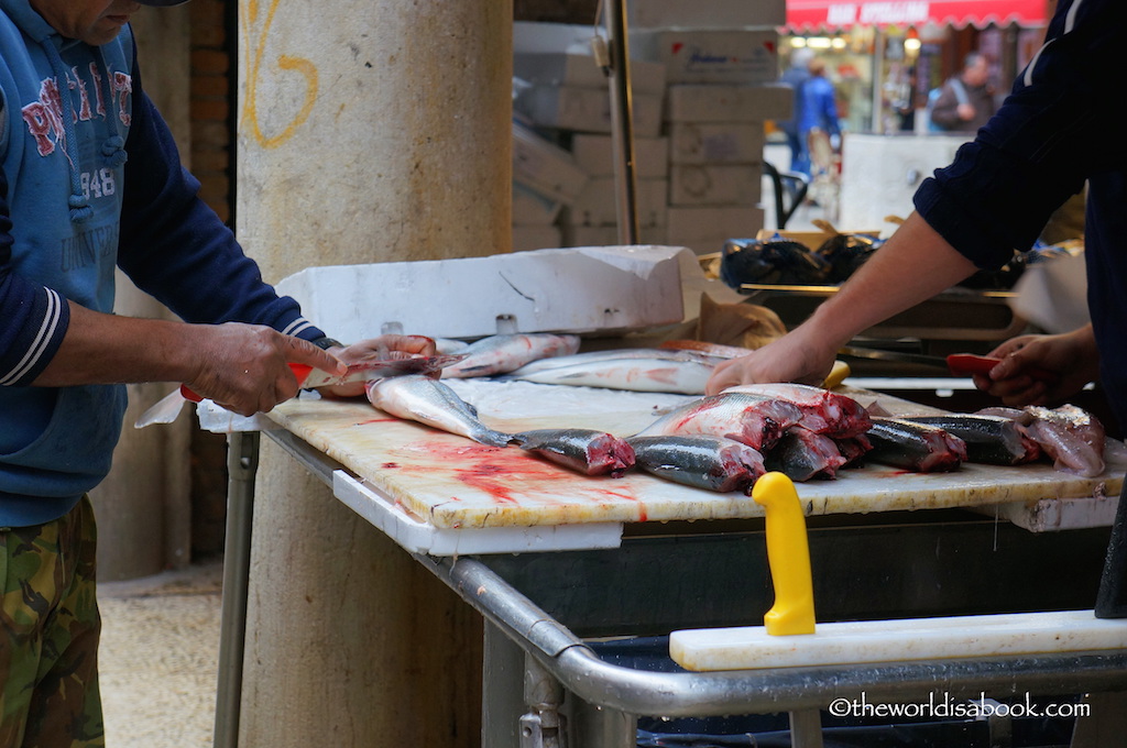 Venice Rialto Fish market fishmonger