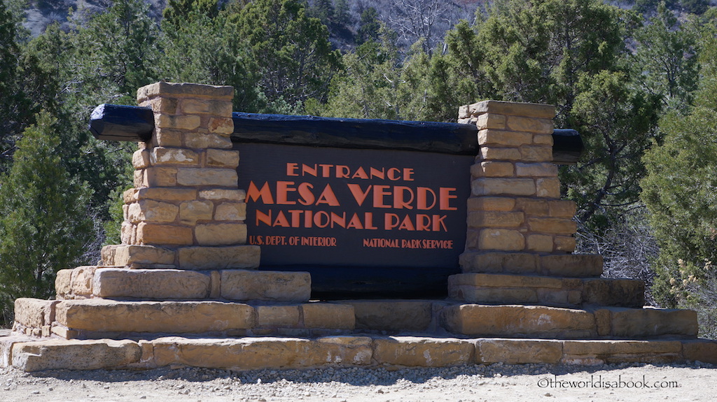 Mesa Verde National Park sign