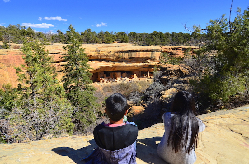 Mesa Verde with kids Spruce tree