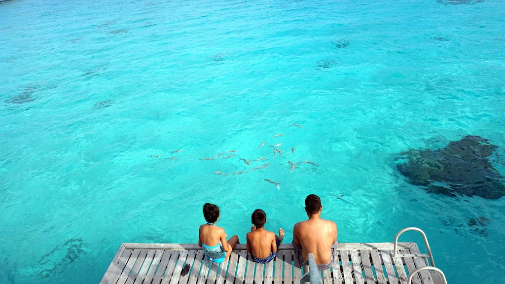 Hilton Bora Bora overwater bungalow deck