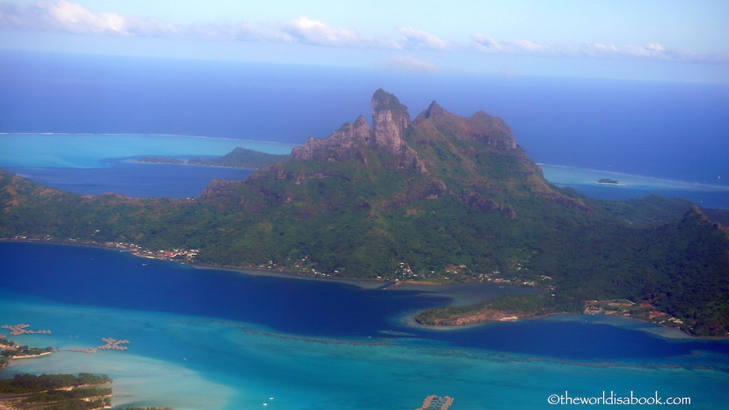 Mount Otemanu from above Bora Bora