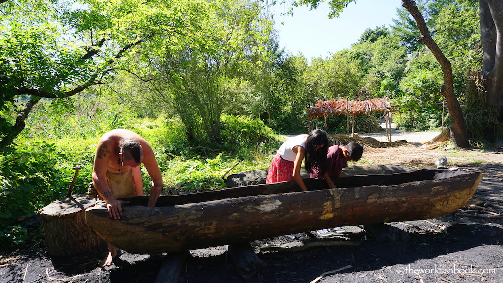 Wampanoag boat building