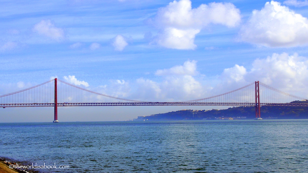 25th of April Bridge or Ponte 25 de Abril suspension bridge Lisbon