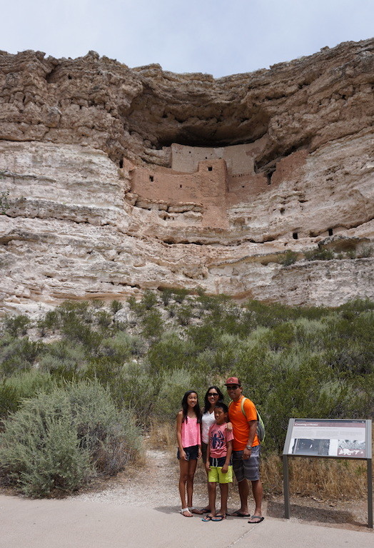 Montezuma Castle with kids